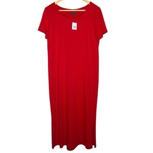 J. Jill Red Midi Dress
